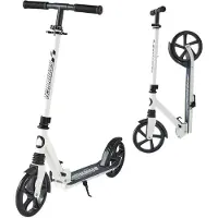 Vevor Scooter (2 Räder) für Kinder ab 8 Jahren, Cityroller Kinderroller Straßenroller mit höhenverstellbarem Lenker & rutschfestem Deck, faltbarer Tretroller bis zu 100 kg, Schwarz + Grün