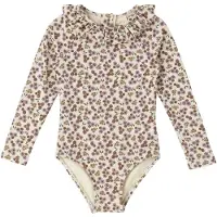Salted Stories Mädchen Bademode Sparkly Flower Bodysuit - Creme - Größe 98/104