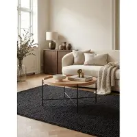 KADIMA DESIGN Couchtisch 78x78x40 cm Sofatisch Holz / Metall Wohnzimmertisch Eiche, Design Stubentisch Modern Rund, Holztisch Kaffeetisch, Tisch Wohnzimmer