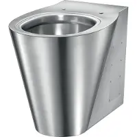 Delabie WC BCN P bodenst. Anschl. von hinten Edst. 1.4301 satiniert