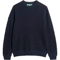 Superdry für Herren. M6110681A Light Texture Pullover navy (M), Lässig, Baumwolle, Marine