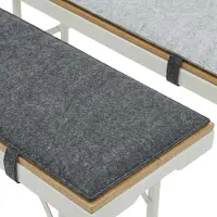 Dune Design Set aus 2 Sitzkissen für Bank, Café-Stil – 170x23 cm, Filz, 1 cm Dicke, reversible Sitzfläche, für Garten