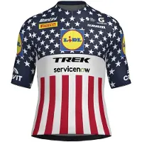 Santini Lidl Trek Usa National Champion Kurzarm-radtrikot Mehrfarbig M Mann Mehrfarbig M