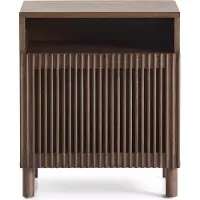 Natur24 Nachttisch Beyla 42 x 53 x 62 cm MDF Esche Eichenfurnier Braun