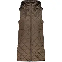CMP Woman Long Vest Fix Hood P981 Dark Malto 38