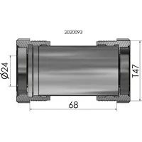 Elvedes Tretlager Thread fit T47 Shimano extern 68 mm