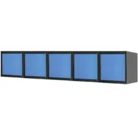 Proregal Mega Deal 5x Schließfachwürfel Blocky Mit Zylinderschloss & 2 Schlüssel 40x40x40cm Anthrazit/Lichtblau