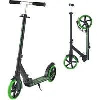 Vevor Scooter (2 Räder) ab 8 Jahren, Cityroller Kinderroller Straßenroller mit höhenverstellbarem Lenker & rutschfestem Deck & Handbremse, faltbarer Tretroller bis zu 100 kg, Schwarz + Blau