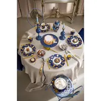 Pip studio Tasse und Teebeutelablage Dot Delight Navy-Gold 290 ml (2er-Set)