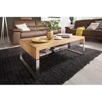 MCA Couchtisch Hilary | Asteiche massiv | mit Glasplatte | 110x70 | Eiche