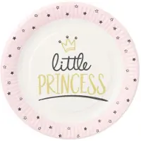 Papstar Teller, Pappe rund Ø 23 cm "Little Princess" 200 Stück