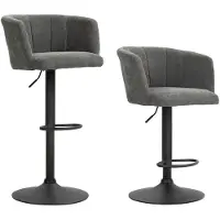 HOMCOM 2er-Set Barhocker, Bistrohocker mit Fußstütze, Drehbar Barstuhl