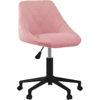 Syfax Drehbarer Bürostuhl aus rosa Samt