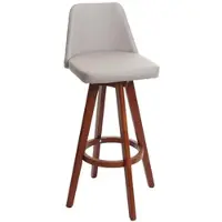Proregal Barhocker Drehbar Mit Lehne Sitzhöhe 72cm Holz Kunstleder Drehbar Taupe Barstuhl Tresenhocker