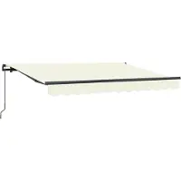 vidaXL Ausziehbare Markise Creme 250 x 200 cm Stoff