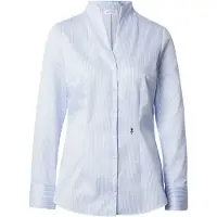 Seidensticker Klassische Bluse , Damen, Gr. 3XL (46), hellblau, 100% Baumwolle, gestreift, slim fit, Blusen Klassische Bluse, 1/1 Stehkragen Gestreift