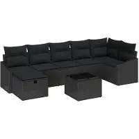 vidaXL Sofa Set 8 stk. Poly-Rattan