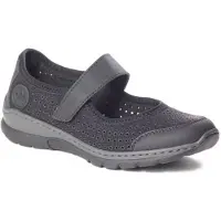 Rieker Damen Klettschuhe 22376-36, 22376-37, 22376-38, 22376-39, 22376-40, 22376-41, 22376-42, 31517-36, 31517-37, 31517-38, 31517-39, 31517-40, 31517-41, 31517-42 RIE-L32B5 schwarz/schwarz 40