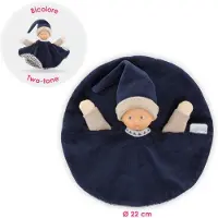 Corolle Tidoudou – Marineblaues Kuscheltuch, 17 cm