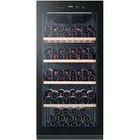 Haier Wine Bank 60 Serie 3 HWS116GAE, Weinkühler mit Kompressor, Freistehend, 116 Flasche(n), G, Schwarz, Schwarz