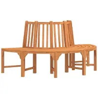 Helloshop26 - Gartenbank Terrassenmöbel halbkreisförmige Baumumrandung ø208cm massives Eukalyptusholz