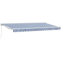 vidaXL Markisenrahmen Blau und Weiß 350 x 200 cm