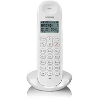 Brondi Lotus (Bianco) - Telefono Cordless - Eco Dect - Dect Gap - Sveglia