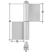 Alberts Gustav Konstruktionsband 120x30x Ø 9x60mm VA Typ KO4 2-teilig - 414320