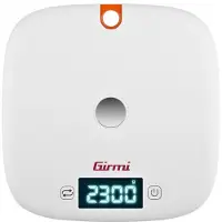 Girmi PS02 Elektronische Küchenwaage Orange, Weiss Flache Oberfläche Rund