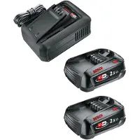 Gardena Akku-Set "Starter Kit QC AL 18V-44 Ladegerät + 2x Akku PBA 18V 2.5Ah SoC"