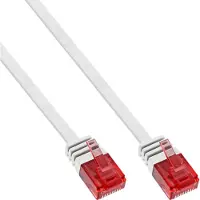 InLine Patchkabel flach, U/UTP, Cat.6, weiß, 15m, 15 m, Cat6, U/UTP (UTP), Weiß