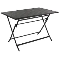 Hespéride Azua Balkontisch klappbar Gartentisch rechteckig schwarz
