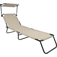 Hioshop Sonnenliege Liegestuhl mit Sonnendach