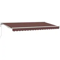 vidaXL Markisenrahmen Braun 400 x 200 cm Polyester mit PolyurethanBeschichtung