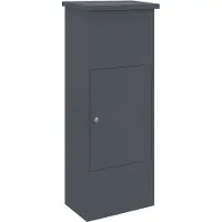vidaXL Paketdrop-Box mit Speicher Anthrazit 44,5 x 29 x 110,5 cm Stahl
