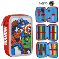 Marvel Dreifaches Federmäppchen The Avengers 43 Stücke Rot 13 x 7 x 20 cm