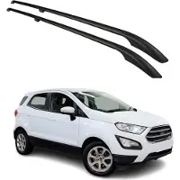 Omtec Dachreling Dachgepäckträger Relingträger für Ford Ecosport 2017-2024 Alu Schwarz