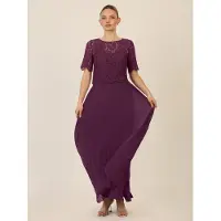 Apart - Abendkleid mit Spitzenjacke - Größe 42 - violett
