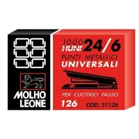 Molho Leone Universalhefter 126 24/6 Silber 10000 Stück für Büro