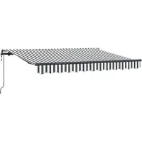 vidaXL Ausziehbare Markise Anthrazit 350 x 200 cm Stoff