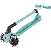 Globber GO-UP BABY 360 LIGHTS – 3in1 Aufsitzrad, Laufrad, Scooter, verstellbar, LED-Rollen, LED-Modul, mint