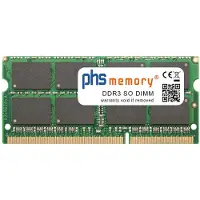 PHS-memory 4GB DDR3 für Asus X550LB RAM SO DIMM PC3L-12800S 2Rx8, 4 GB, 1 x 4 GB, DDR3, 1333 MHz, 204-pin SO-DIMM