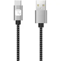 Techly ICOC MU2AC-010-AL, 1 m, USB A, USB C, USB 2.0, 0,48 Gbit/s, Schwarz, Grau