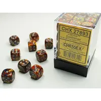 Chessex glänzendes Gold/Silber D6 12mm Würfelset (36 Stück)