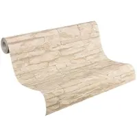 AS-Creation Tapete Stein-Optik Beige und Creme-Beige 53 cm x 10,05 m AS-707130