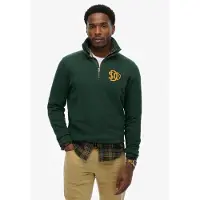 Superdry für Herren. M2014475A Sweatshirt Neon Half Zip Track grün (XL), Lässig, Baumwolle