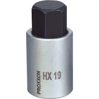 Proxxon Steckschlüsseleinsatz HEX19 (1/2, Länge 55mm, Ratschenschlüssel-Einsatz)