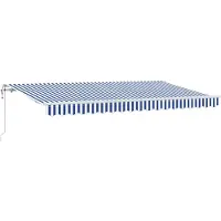 vidaXL Ausziehbare Markise Blau 350 x 200 cm Stoff