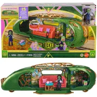 Mattel Disney Universal Pictures Wicked Smaragdstadt Zug-Spielset mit kleiner Puppe, bestehend aus 3 Spielbereichen und insgesamt 15 Teilen, Eisenbahn & Zug, Wicked, 4 Jahr(e), Mehrfarbig, Kunststoff