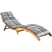 Helloshop26 - Sonnenliege Deckstuhl Sonnenbett Gartenbett Terrassenmöbel mit Kissen massives Akazienholz 02_0012403